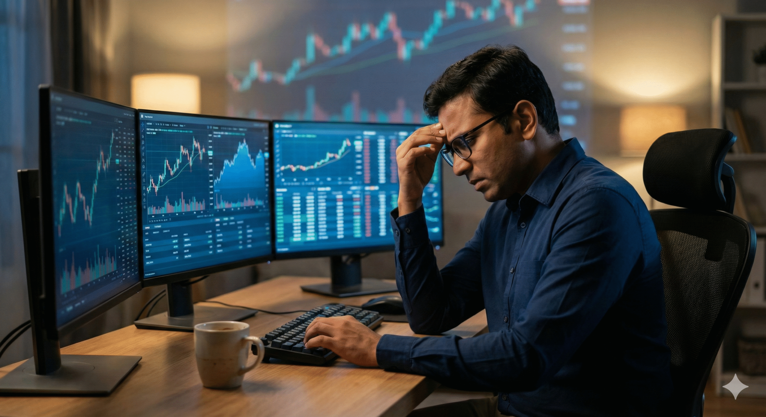 Infographic listing top reasons for trading failure like over-trading and lack of stop-loss, with solutions for successful technical analysis.