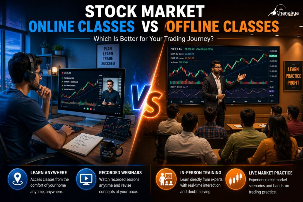 Which is better online vs offline stock market courses for beginners?